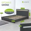 Juskys Polsterbett Paris 140 x 200 cm Kunstleder mit LED, Produktbild-Vorschau 3