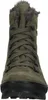 A front view of a green boot with laces and fur trim. Produktbild-Vorschau