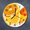 Glasuhr Wanduhr Küchenuhr Echt-Glas 30fi cm Orangen orange Produktbild-Vorschau 2