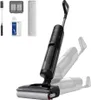 A black and gray electric broom and its accessories are displayed against a white background. Produktbild-Vorschau