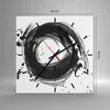 Wanduhr - Quadrat - Glasuhr - Abstraktion Rad Aquarell - Produktbild-Vorschau 3