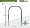 Fahrradanlehnbügel 116x74 cm Edelstahl Ø 60 mm zum Produktbild-Vorschau 3