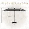 COSTWAY Doppelsonnenschirm 400x 200cm, Gartenschirm mit Produktbild-Vorschau 3