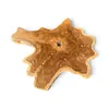 A top-down view of a natural wood slice with a hole in the center, isolated on a white background. Anteprima dell’immagine prodotto