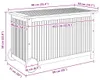 vidaXL Coffre de jardin avec roulettes 90x50x58 cm bois Voir les images du produit 8