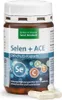 A bottle of dietary supplement capsules with some capsules scattered in front. Produktbild-Vorschau