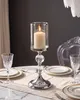 BELIANI Kerzenständer Silber/ Transparent Höhe 37 cm Produktbild-Vorschau 4