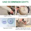 Collage of four images showing steps for using a kitchen appliance accessory. Produktbild-Vorschau