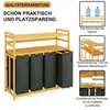 AdelDream Wäschekorb Wäschesortierer mit Regalen 4 Fächer 2 Produktbild-Vorschau 5