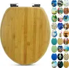 Sanfino® Bambus WC Sitz "Dark Brown" hochwertiger Produktbild-Vorschau 1