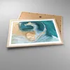 Gerahmtes Poster - Rahmen in heller Eiche - Golden Türkis Produktbild-Vorschau 3