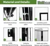 Klappbares Kaminschutzgitter aus Metall, Schwarz, 300x70 Produktbild-Vorschau 3
