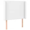 vidaXL LED Kopfteil Weiß 103x16x118/128 cm Kunstleder Produktbild-Vorschau 3