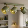 LUXOLAR – 3žárovkové LED stropní svítidlo, zelené/zlaté, Náhled obrázku produktu 4