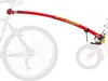 A red tandem bar attached to a bicycle, designed to connect to another bicycle. Podgląd zdjęcia produktu