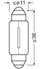 Lampadine per auto Osram Original Line C5W 12 V, confezione Anteprima dell’immagine prodotto 3