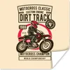 MuchoWow® Poster Motocross - Zeichnung - Retro 30x30 cm - Produktbild-Vorschau 1