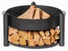Multifunktionale Feuerschale Montana X 60 x 110 x 60 cm Stahl Schwarz_Natur24 Náhľad obrázku produktu