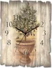 ARTland Holz Wanduhr Quarzuhr - schwarzer Zeiger Olivenbaum Produktbild-Vorschau 1