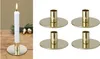 Novaliv 4er-Set Stabkerzenhalter Metall GOLD 10x5cm Home Produktbild-Vorschau 1