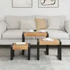 vidaXL Tables d'ensemble 3 pcs. Bois massif Voir les images du produit 2