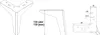 Technical drawings and dimensions of furniture feet. Voir les images du produit