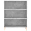 Bücherregal Betongrau 69,5x32,5x90 cm Holzwerkstoff Produktbild-Vorschau 4