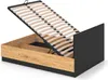 Manželská postel 140x200 MING s úložným prostorem - dub Náhled obrázku produktu 10