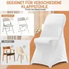 YARDIN 30 Stück dehnbare Klappstuhlbezüge Weiß, kratzfester Produktbild-Vorschau 4