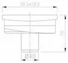 Bruckner Bodenablauf senkrecht 103x103, DN40, polierter Produktbild-Vorschau 2