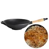 Wok aus Gusseisen m. Holzgriff Ø 30 cm Produktbild-Vorschau 2