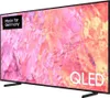 A Samsung QLED TV displaying a colorful abstract image, with a stand and a corner logo. Náhľad obrázku produktu
