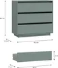 Forte TAHOE Kommode 90 100, minimalistische Kommode mit 3 Produktbild-Vorschau 6
