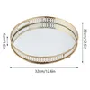 Plateau décoratif métal verre vintage miroir plateau miroir Voir les images du produit 6