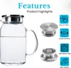 Intirilife Karaffe mit Filter in KLAR - 1,8l Krug aus Glas Produktbild-Vorschau 3
