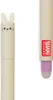 A close-up product shot of two parts of a pen, one with a bunny design and the other with branding. Produktbild-Vorschau