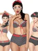 Vintage-Wendebikini in schwarz/rot/weiß - S Produktbild-Vorschau 4