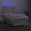 vidaXL Boxspringbett mit Matratze & LED Creme 100x200 cm Produktbild-Vorschau 4