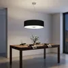 Hängeleuchte, Textilschirm, Glas satiniert, H 110 cm Produktbild-Vorschau 5
