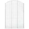 vidaXL Gabione mit Hochbogen 150x30x200/220 cm Verzinktes Produktbild-Vorschau 3