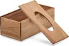 com-four® Kosmetische doekjeshouder van acaciahout - Productafbeelding-voorbeeld 4