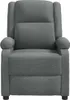 A front view of a gray fabric massage chair against a white background. Náhľad obrázku produktu