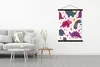 MuchoWow® Textilposter Dino - Herz - Muster - Rosa - Produktbild-Vorschau 3