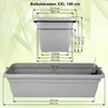 MePla - Set - XXL Balkonkasten mit Bewässerung 100 cm + XXL Produktbild-Vorschau 2