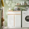 SoBuy Badezimmerschrank Wäscheschrank mit Wäschesäcken Produktbild-Vorschau 2