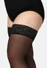 Bellivalini Damen halterlose Strümpfe mit Spitze Plus Size Produktbild-Vorschau 6