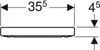 A diagram showing dimensions for a product. Podgląd zdjęcia produktu