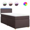 Boxspringbett mit Matratze Dunkelbraun 90x190 cm Stoff Produktbild-Vorschau 1