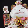 Glückskatze Maneki-Neko Familie Porzellan 30cm weiß Produktbild-Vorschau 7