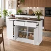 Kücheninsel aus MDF 145x55/85x90cm ausziehbare Produktbild-Vorschau 2